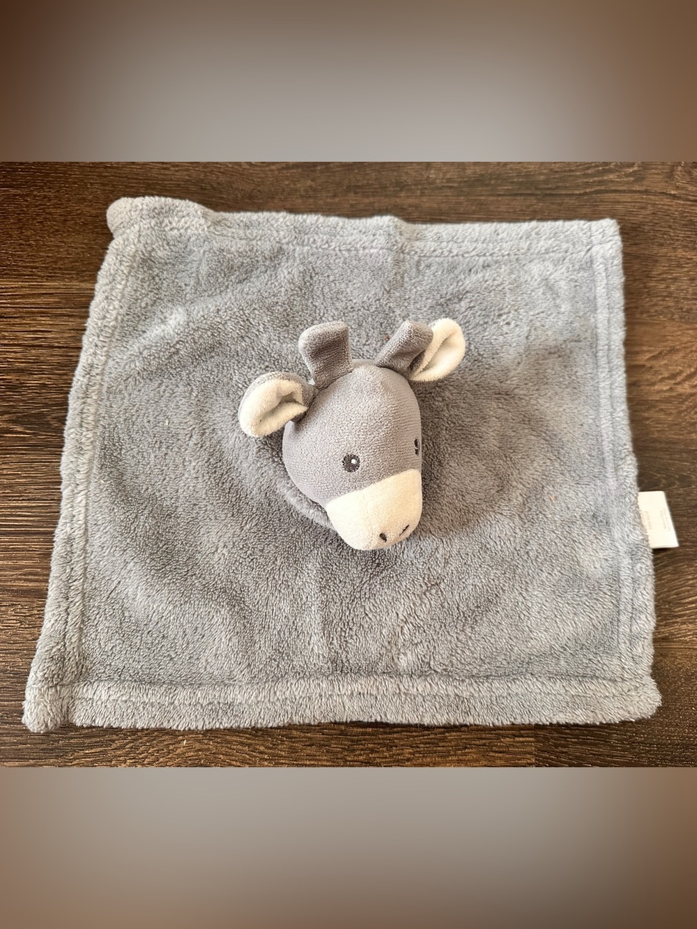 Elle & Jaye Gray Giraffe Plush Lovey Security Blanket Unisex Baby Toy